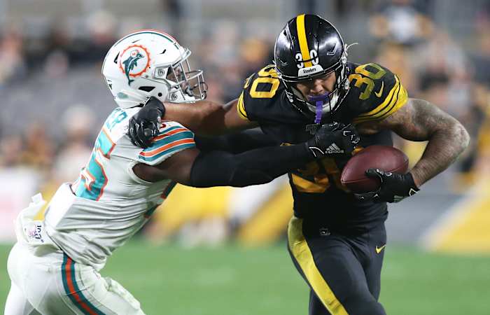 James Conner finished his career in Pittsburgh as the #17 ranked rusher in Steelers history.